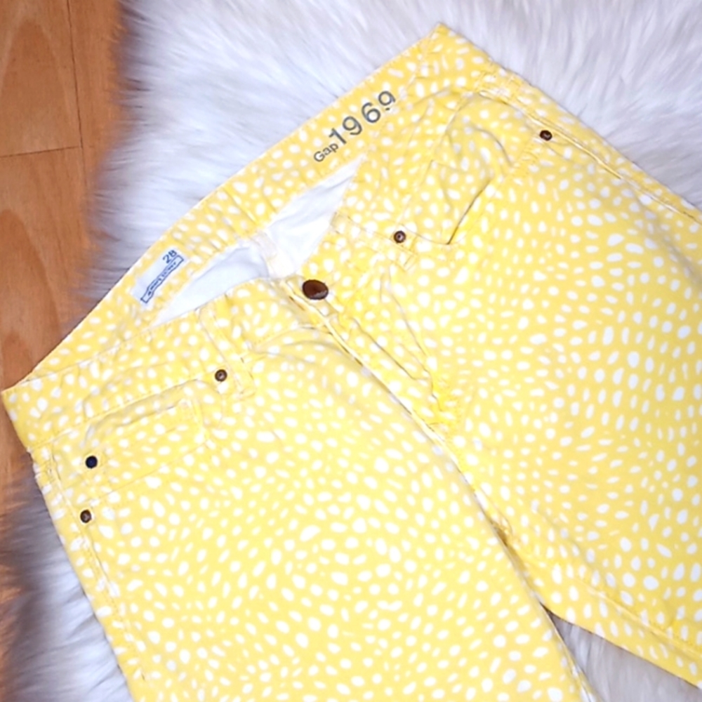 Gap 1969 Always Skinny Yellow Printed Pants-  #1201